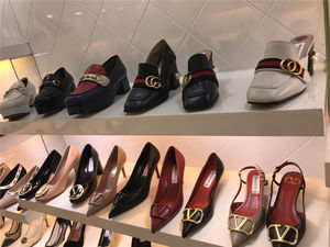 Новое поступление, Женская 2020 Свадебная обувь на высоком каблуке, без застежки, стелька из натуральной кожи, дышащая летняя стильная обувь в коробке - Product Image 2