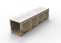 Caniveau de drainage extérieur en béton polymère léger de type U, taille personnalisée 150*270mm, pour eaux pluviales