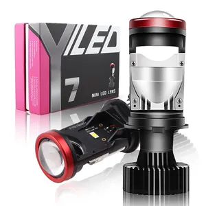 Y7 Led faros de alta potencia H4 Mini proyector bombillas Mini Bi Led láser proyector lente H4 Led lente Auto sistemas de iluminación