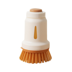 Brosse de nettoyage en silicone avec distributeur de savon, outil de récurage anti-rayures avec manche en plastique, pour évier de cuisine et ustensiles de cuisson - Product Image 1