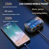 TWS M10 - Gaming, autonomie ultra-longue, réduction du bruit, adapté au sport et à la course à pied, résistant à l'eau, design intra-auriculaire