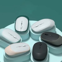 Mouse Optik USB LED Mode Ganda 2.4G BT Ergonomis Mini Portabel untuk Gaming/Kantor, Dapat Diisi Ulang, RGB Backlit, DPI 1200