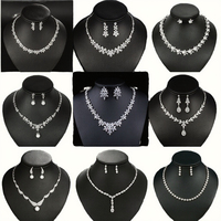 Ensemble collier et boucles d'oreilles en zircon plaqué or de style classique, cadeau tendance pour fiançailles, mariage, bal de promo, anniversaire, inspiré