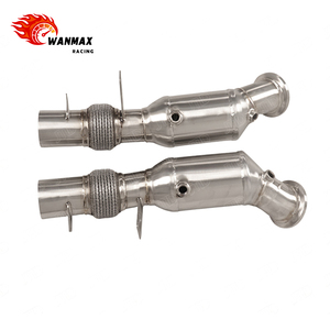 Tuyau de descente haute performance en acier inoxydable pour BMW <span class=keywords><strong>760Li</strong></span> XDrive G12 6.0L <span class=keywords><strong>V12</strong></span> bi-turbo - Tuyau avant avec catalyseur à haut débit - Product Image 1