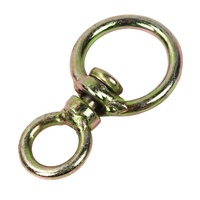 Jaune zingué 8-forme émerillons rotatifs anneau chaîne lien boucle anneau pivotant 7x9x25X42x104mm chien vache cheval piquet matériel pour animaux de compagnie