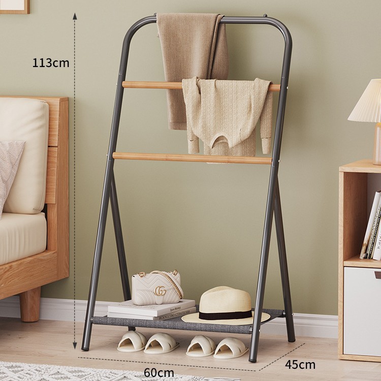 Black clothes drying rack - 60cm