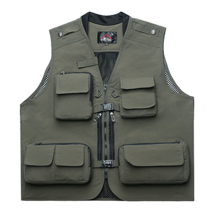 Großhandel Günstige Erwachsene Leichte Casual Photo Weste für Männer Atmungsaktive Oberbekleidung für die Frühlings saison Zipper Man's Weste China - Product Image 5