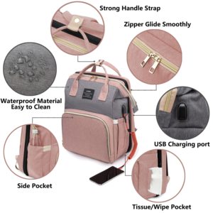 Bolsa de Maternidad Ligera y Portátil, Cuna Plegable, Bolsa de Viaje de Gran Capacidad, Mochila de Maternidad, Bolsa de Salida para Mamá - Product Image 4