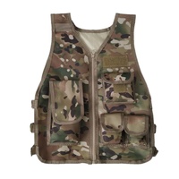 Gilet tactique de camouflage personnalisé pour enfants avec sac de poitrine imperméable Vêtements d'extérieur en polyester à la mode