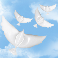 Ballon en feuille d'aluminium blanc en forme de pigeon, nouveau design, grand ballon à hélium, ballon en feuille d'aluminium pour mariage, oiseau gonflable, énorme ballon en forme de colombe