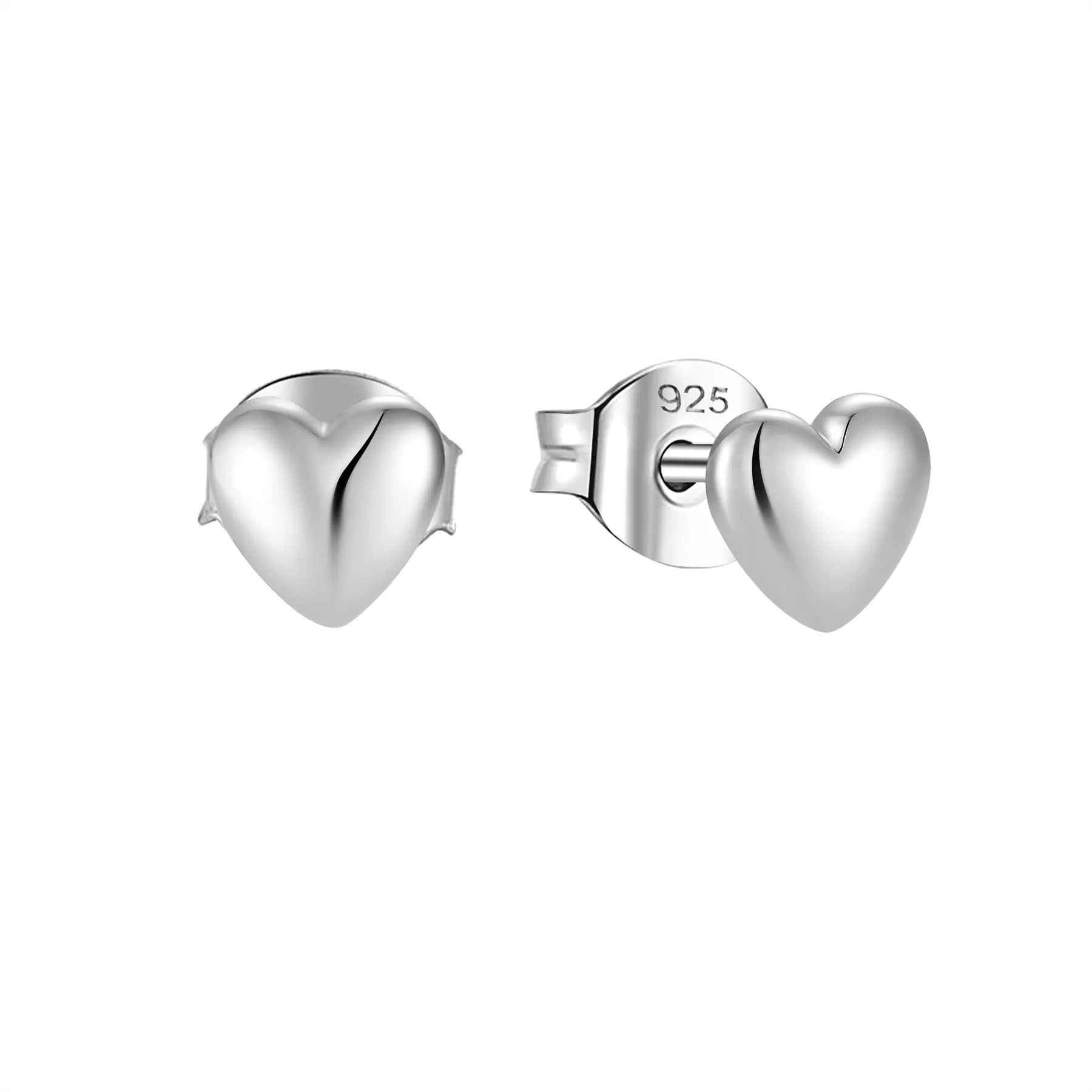 Orecchini a Clip a forma di cuore in argento Sterling 925 con gioielli di lusso eleganti per ragazze regalo per la festa della mamma