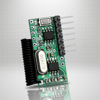 HFY-J80 433MHz RF Sans fil 4 canaux Décodeur de code d'apprentissage Télécommande métallique Arrêt automatique Portée 50-100M pour l'automatisation domestique