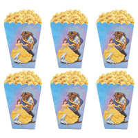 Petites boîtes pliables manuelles mignonnes pour popcorn et nuggets de poulet, fournitures pour fêtes d'anniversaire d'enfants, décorations pour la Saint-Valentin