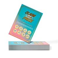 Carte à gratter porte-bonheur pour loterie, impression numérique personnalisée, ticket à gratter gagnant, billet à gratter pour gagner