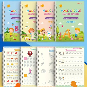 Cahier d'écriture réutilisable magique en gros pour enfants, cahier d'exercices d'écriture manuscrite, enfants, cadeaux et jouets - Product Image 2