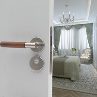 Serrure de porte magnétique à pêne dormant à fermeture silencieuse poignée à levier en métal en aluminium à l'intérieur