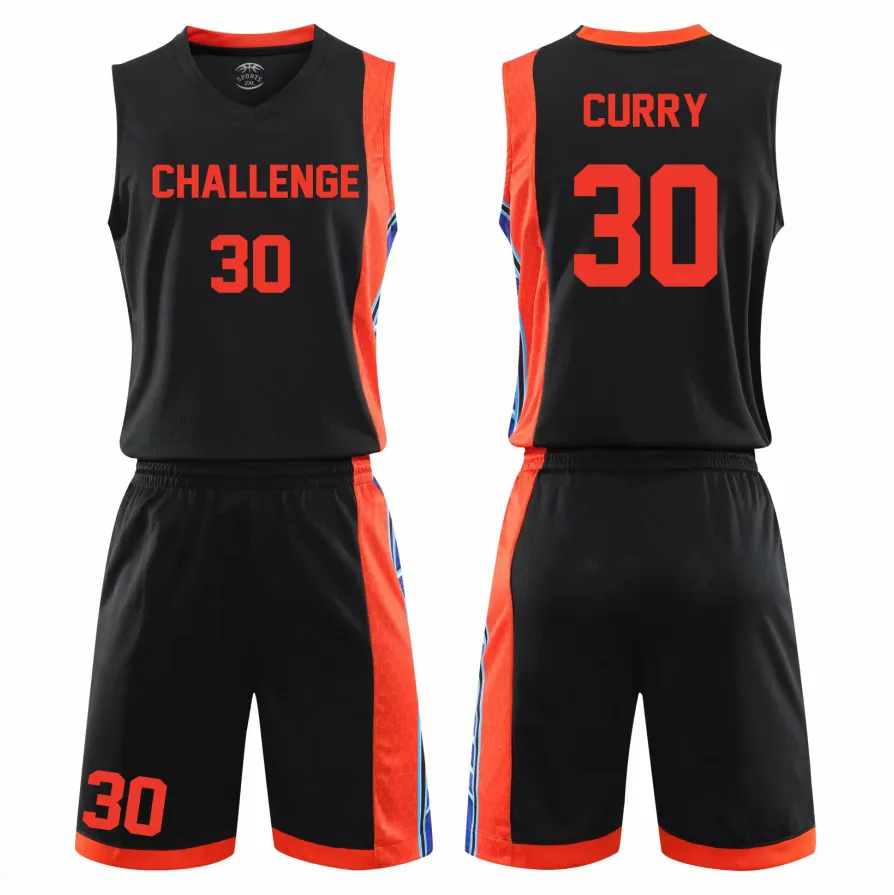 Uniformes de basket-ball, maillots de basket-ball noirs, usine chinoise, personnalisation de votre logo et numéro, vente en gros