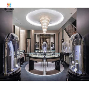 Meubles de présentation de bijoux de luxe sur mesure avec éclairage LED, matériaux bois/métal pour la décoration intérieure des magasins de détail - Product Image 4