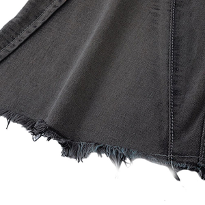 Follia di fringuello <span class=keywords><strong>Jeans</strong></span> a gamba larga con bordo grezzo con bordo grezzo <span class=keywords><strong>Jeans</strong></span> <span class=keywords><strong>Jeans</strong></span> svasati <span class=keywords><strong>grigio</strong></span> nero sporco - Product Image 2