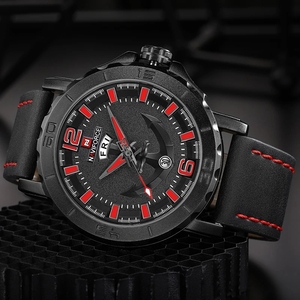 Reloj <span class=keywords><strong>NAVIFORCE</strong></span> <span class=keywords><strong>9122</strong></span> de Lujo para Hombre, Marca Deportiva, Correa de Cuero, Resistente al Agua, Reloj Analógico Digital para Hombre, Reloj Masculino - Product Image 2