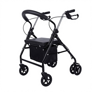 Senior <b>Walker</b> With Seat And Basket Four Wheel Rollator For <b>Elderly</b> Mobility Aid - Product Image 2