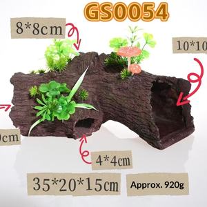 Décor d'aquarium : Simulation de racine de bois mort, tronc, baril, cachette pour serpents et lézards grimpeurs - Product Image 4