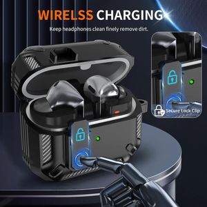 A prueba de golpes hebilla de bloqueo completo Anti caída protectora PC armadura dura <span class=keywords><strong>Funda</strong></span> para Samsung <span class=keywords><strong>Galaxy</strong></span> <span class=keywords><strong>Buds</strong></span> 3 3 Pro <span class=keywords><strong>Funda</strong></span> - Product Image 4