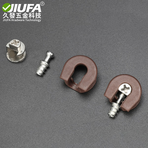 Support de panneau 3-en-1 JiuFa pour armoire, connecteur de meuble en alliage de zinc 12 mm, style moderne et simple - Product Image 1