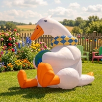 Ballon gonflable en forme de canard géant de plus de 3,6 m de haut en tissu Oxford, facile à installer, idéal pour la décoration d'événements
