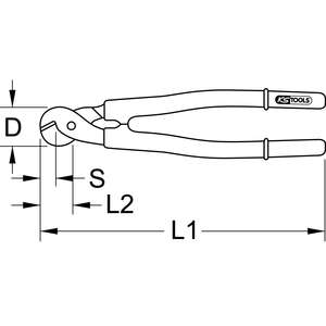 KS TOOLS Cizallas para cables con aislamiento protector, 520mm - Product Image 4