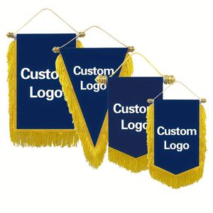 Drapeau suspendu en tissu polyester durable de haute qualité pour club sportif, fabricant de fanions de récompense de football, drapeau d'échange d'équipe - Product Image 1