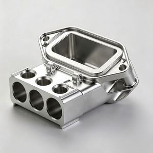Base Estructural de Carcasa para Conector de Alto Voltaje EV, de Aleación de Aluminio Pulido a Espejo, Mecanizada con Láser y Fresado Personalizado - Product Image 3