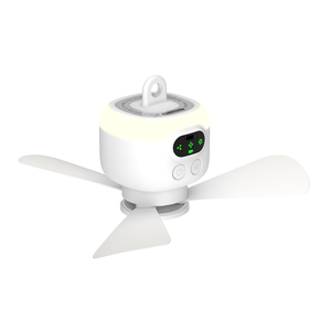 Ventilateur <span class=keywords><strong>de</strong></span> plafond portable intégré rechargeable avec télé<span class=keywords><strong>commande</strong></span>, design OEM, ventilateur suspendu pour le camping avec lumière LED nocturne - Product Image 3