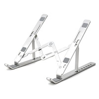 Support d'ordinateur portable pliable en alliage d'aluminium, réglable et portable, pour bureau