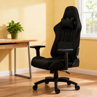 Chaise de jeu de course ergonomique avec repose-pieds et massage lombaire, inclinaison à 165 °, accoudoirs 4D Siège de jeu haut de gamme