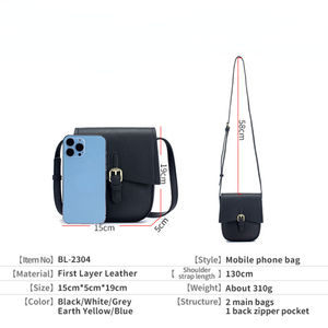 AndoBag Shoulder <b>Crossbody</b> Bags for Women Genuine Cow Leather Large Capacity <b>Phone</b> <b>Purse</b> Fashion Small Square Bag 2304 - Product Image 5