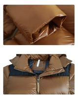 Veste matelassée en duvet imperméable personnalisée pour hommes, veste d'hiver chaude respirante pour pain court, veste légère et épaissie en vrac