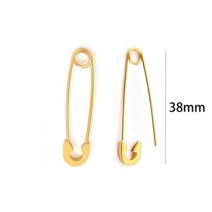 Broche Artesanal em Formato de Clipe de Papel em Aço Inoxidável com Revestimento a Vácuo para Bolsas, Roupas, Crachás e Acessórios de Joalheria <span class=keywords><strong>DIY</strong></span> - Product Image 2