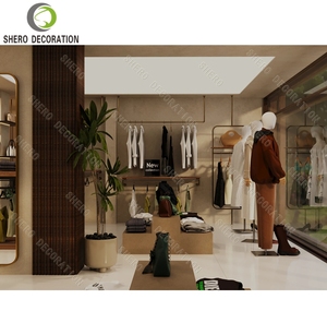 Fashion Lady Clothing Shops Interior Design Retail Display Counter Customized Clothing Display Rack Clothing Shop Furniture - Product Image 5