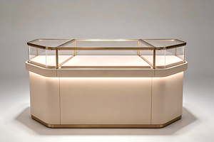 Vetrina Espositiva per Gioielli di Lusso a Forma di U, Modulare, per Negozi e Centri Commerciali - Product Image 3