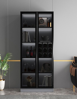 Meuble à vin et buffet de luxe Ougoo, style moderne et minimaliste, vitrine de salon avec portes vitrées, fabriqué en Chine, emballage postal