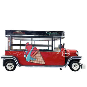 Camión de Comida con Certificación CE 2025 en Venta en Europa, Carrito de Venta Ambulante de Pizza y Helados Retro, Quiosco de Cocina Callejera Vintage Móvil - Product Image 5