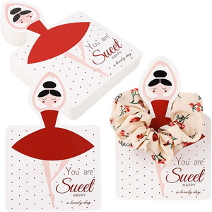 Organizador de cartón para diademas, papel de pizarra blanca de 15x10 para accesorios para el cabello, tarjetas de joyería, rojo, 10, 20, 50 unidades - Product Image 1