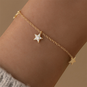 Nueva Pulsera de Plata S925 con Múltiples Colgantes de Estrella, Simple y Clásica para Mujer - Product Image 6