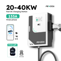 Nuevo Cargador para Vehículos Eléctricos Penoda de 40KW CC, Estación de Carga Rápida Comercial Pública CCS2/GBT con Sistema de Pago OCPP1.6