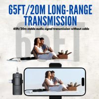 Microphone cravate sans fil 3-en-1 SX26 pour appareil photo, PC, téléphone – Prise en charge de la charge pendant l'utilisation pour les interviews en direct