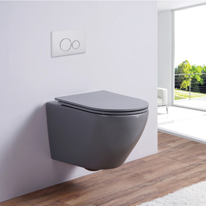 Matte Color <strong>pink</strong> Black Green European Rimless Modern Sanitary Ware P Trap Bathroom Ceramic hang Wall Mounted Wc Wall Hung <strong>Toilet</strong> - Product Image 1