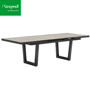 <span class=keywords><strong>Mesa</strong></span> <span class=keywords><strong>de</strong></span> <span class=keywords><strong>Comedor</strong></span> Extensible <span class=keywords><strong>de</strong></span> Aluminio y Sillas <span class=keywords><strong>de</strong></span> Respaldo Alto para Jardín y Patio, Modernas, Resistentes al Agua y a los Rayos UV, en Oferta - Product Image 5