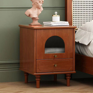 Table de chevet moderne, table de chevet haute, table de chevet grande capacité, table de chevet avec tiroir coulissant pour chambre à coucher - Product Image 6