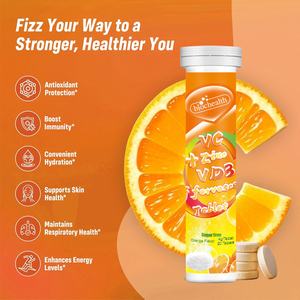 วิตามินซีปราศจากน้ำตาลบวกแท็บเล็ตสังกะสี D3ฟู่สำหรับการสนับสนุนภูมิคุ้มกัน-แท็บเล็ตที่มีฤทธิ์สูงวิตามินซี1000มก. - Product Image 2